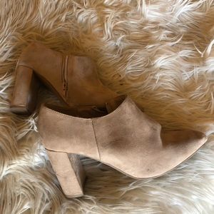 Beautiful tanned ankle boot heels